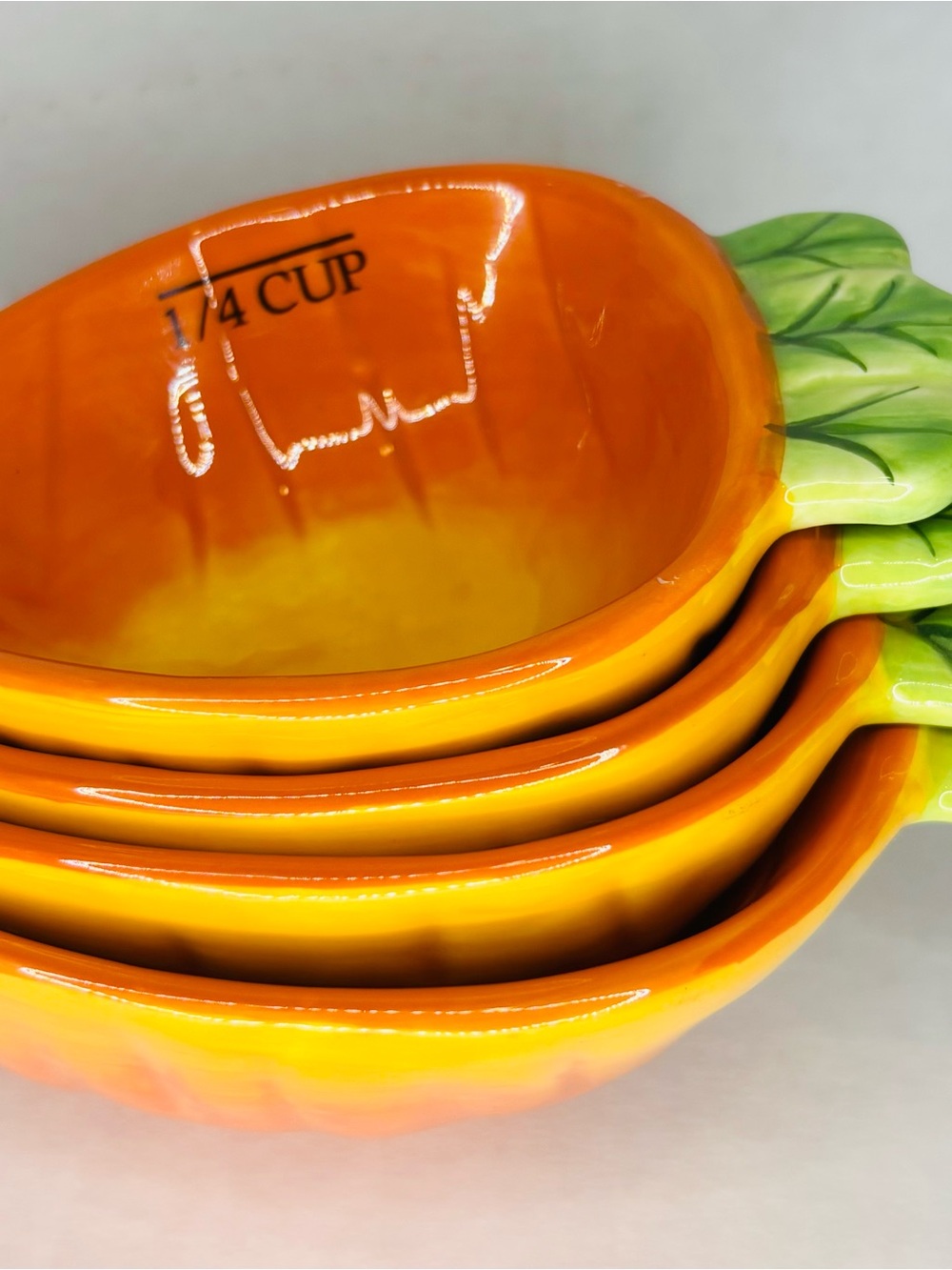 Ceramic Carrot-Shaped Measuring Cups - Picture 8 of 8